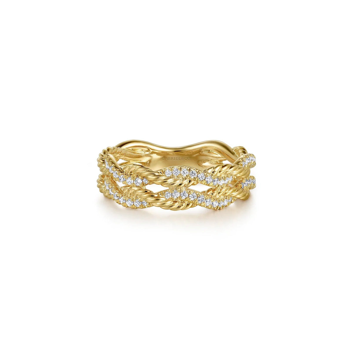 Gabriel & Co. Diamond Twisted Ladies Ring - LR52599Y45JJ