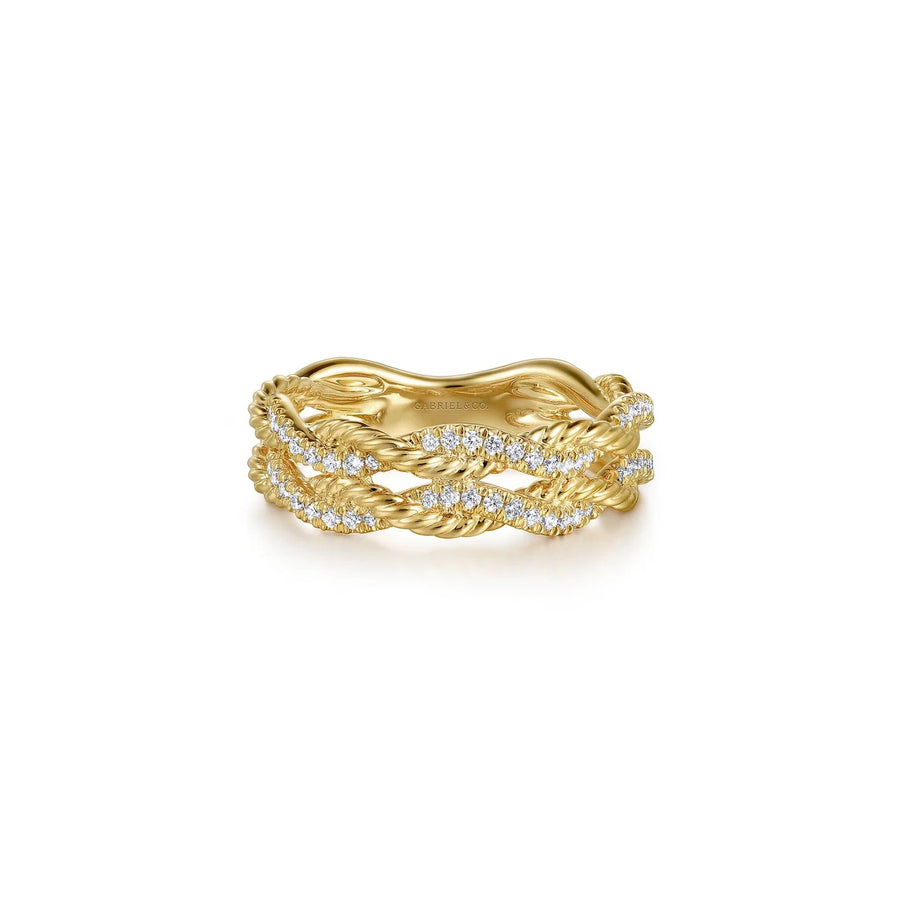 Gabriel & Co. Diamond Twisted Ladies Ring - LR52599Y45JJ