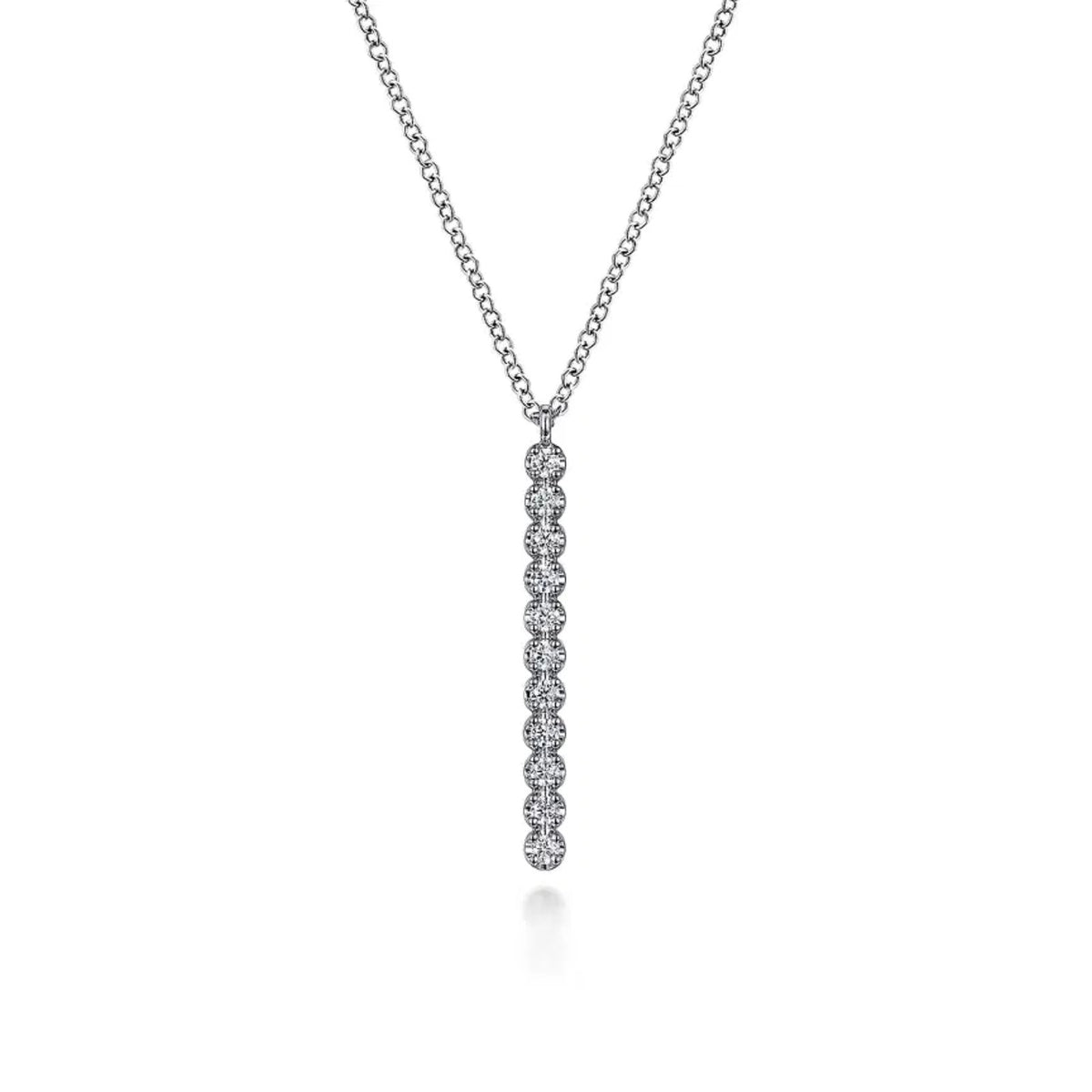 Gabriel & Co. Diamond Vertical Bar Y Pendant Necklace - NK7593W45JJ