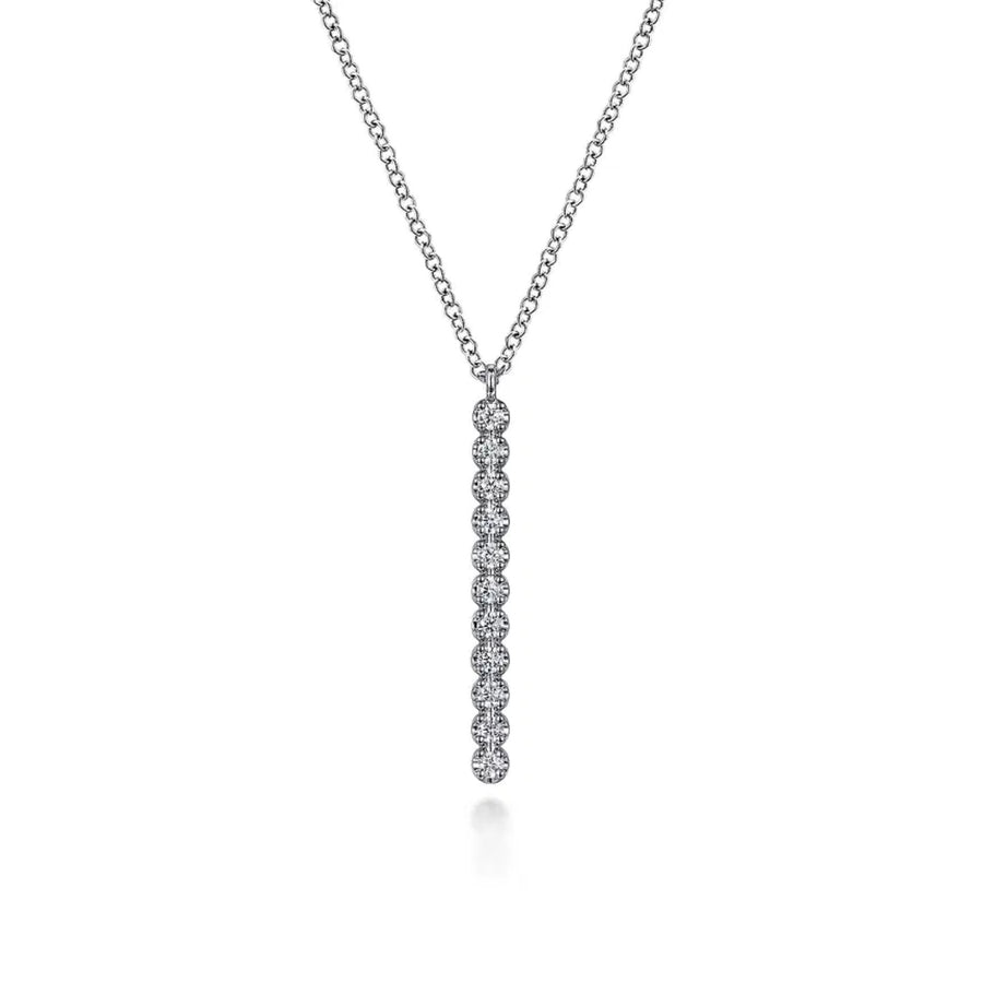 Gabriel & Co. Diamond Vertical Bar Y Pendant Necklace - NK7593W45JJ