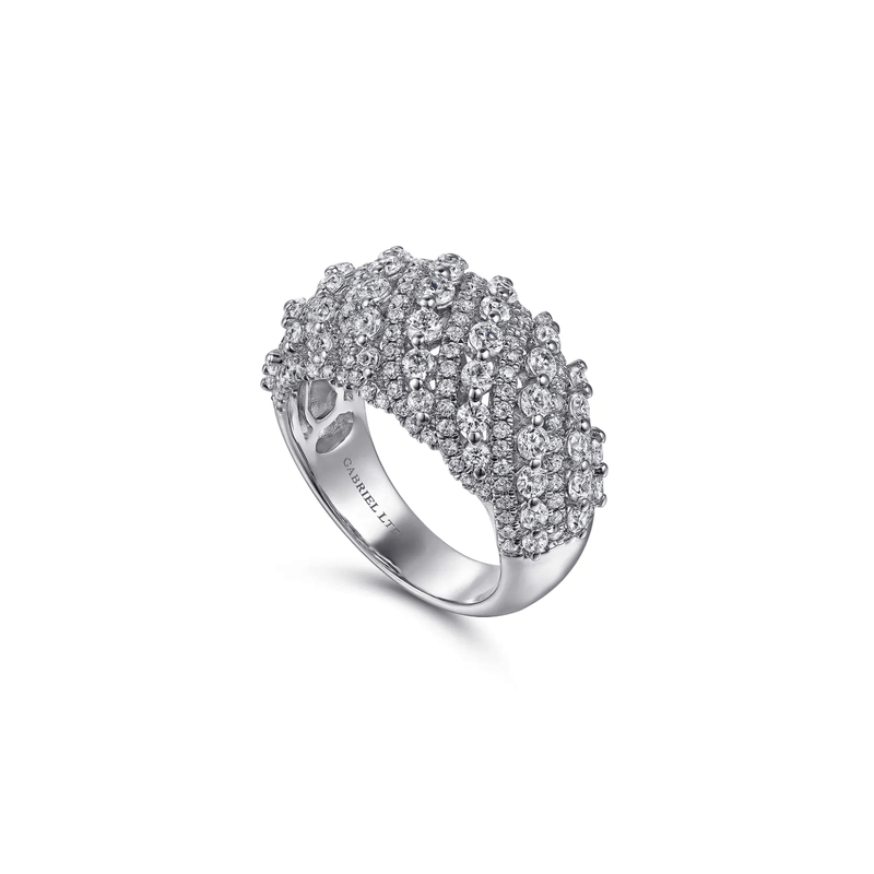Gabriel & Co. Domed Diamond Wide Band Ring-Gabriel & Co. Domed Diamond Wide Band Ring - LR52208W84JJ