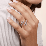 Gabriel & Co. Double Row Diamond Bypass Ladies Ring-Gabriel & Co. Double Row Diamond Bypass Ladies Ring - LR52598W45JJ