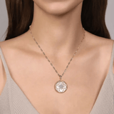 Gabriel & Co. Floral Bujukan Diamond and Mother of Pearl Medallion Pendant-Gabriel & Co. Floral Bujukan Diamond and Mother of Pearl Medallion Pendant PT6625Y45WM