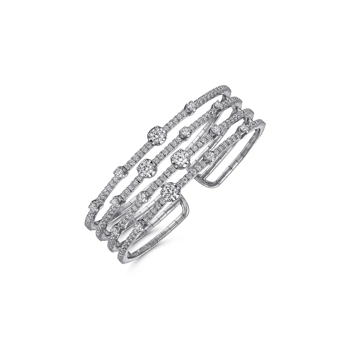 Gabriel & Co. Four Row Diamond Bangle - BG4623 - 65W84JJ