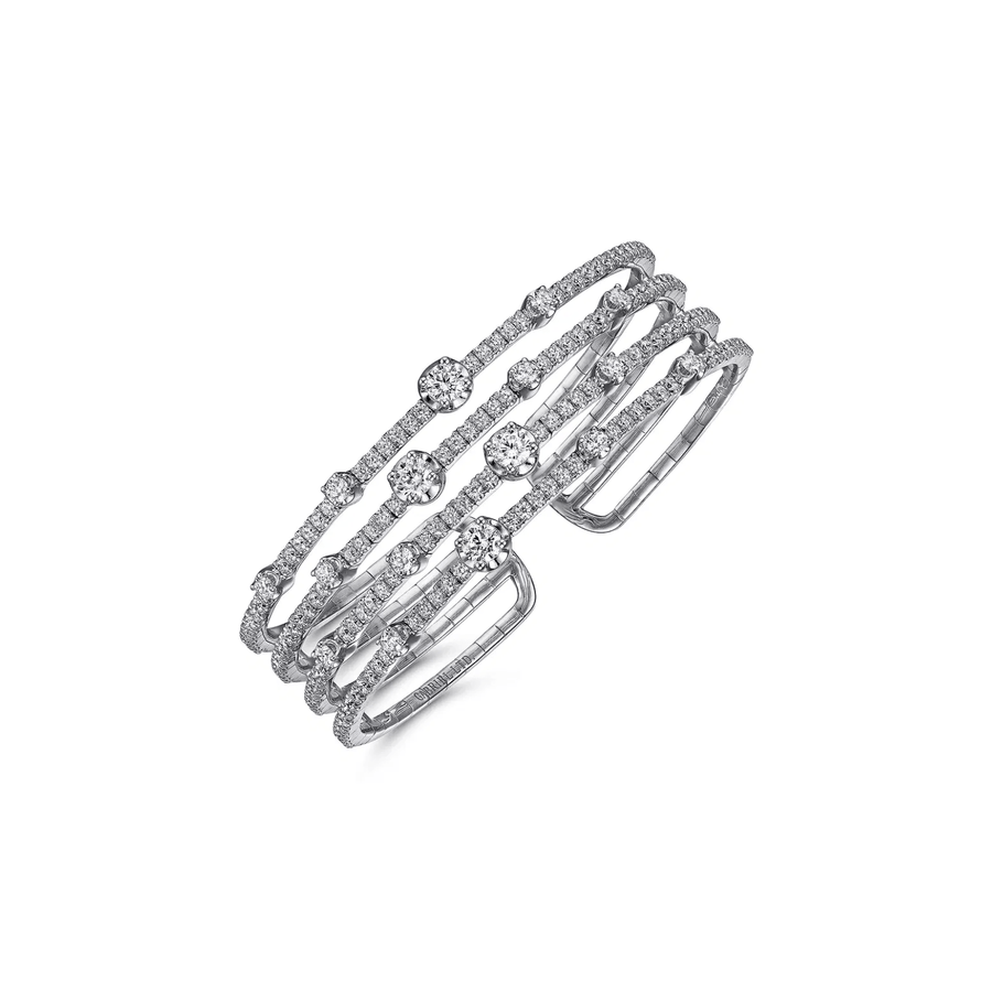 Gabriel & Co. Four Row Diamond Bangle - BG4623 - 65W84JJ