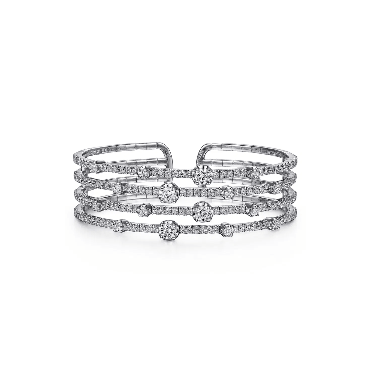 Gabriel & Co. Four Row Diamond Bangle - BG4623 - 65W84JJ