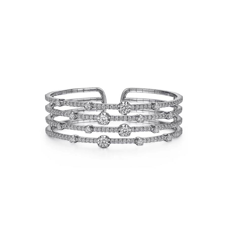Gabriel & Co. Four Row Diamond Bangle - BG4623 - 65W84JJ