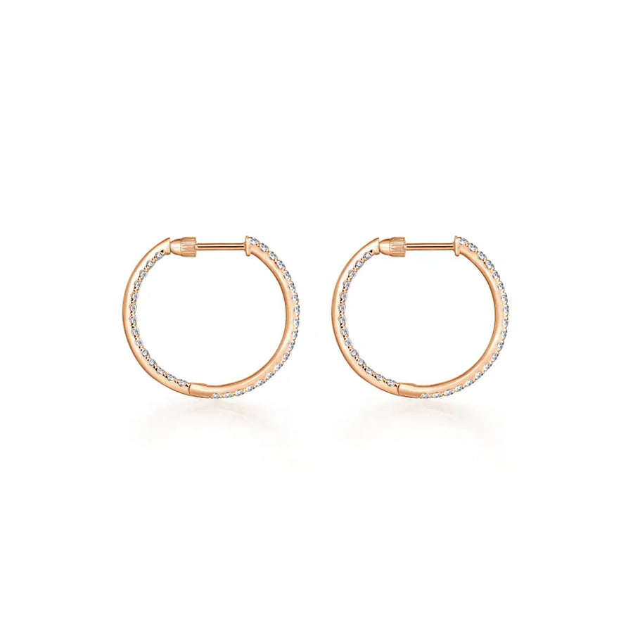 Gabriel & Co. French Pave Round Inside Out Diamond Hoop Earrings - EG13462K45JJ
