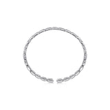 Gabriel & Co. Geometric Open Cuff Bracelet With Black Spinel Stations-Gabriel & Co. Geometric Open Cuff Bracelet With Black Spinel Stations - BGM2056-72SVJBS