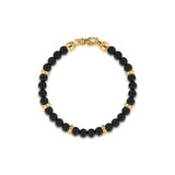 Gabriel & Co. Gold 6mm Black Titanium Bead Men's Bracelet-Gabriel & Co. Gold 6mm Black Titanium Bead Men's Bracelet TBM2194TIY4JJJ