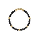 Gabriel & Co. Gold 6mm Black Titanium Sandblast Men's Beaded Bracelet-Gabriel & Co. 6mm Black Titanium Sandblast Men's Beaded Bracelet TBM2214TIY4JJJ