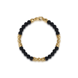 Gabriel & Co. Gold and 6mm Matte Onyx Beaded Station Bracelet-Gabriel & Co. Gold and 6mm Matte Onyx Beaded Station Bracelet TBM2162Y4JOM