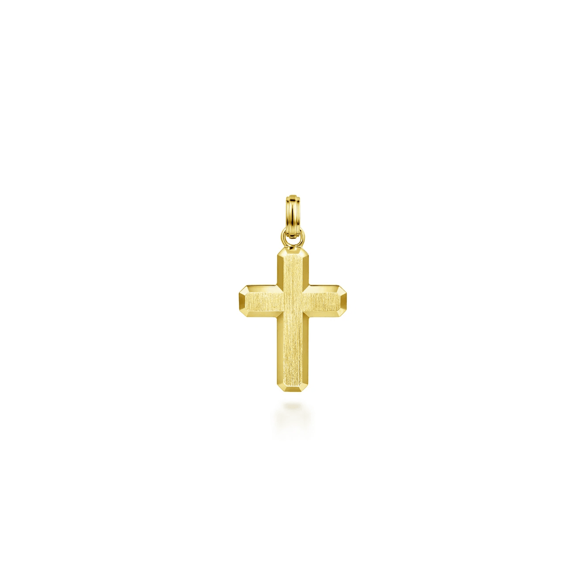 Gabriel & Co. Gold Brushed Finish Cross Pendant PCM6542Y4JJJ
