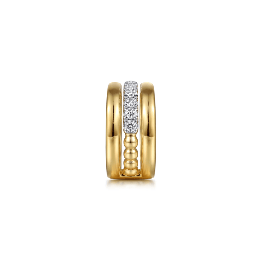Gabriel & Co. Gold Bujukan and Diamond Easy Stackable Ring LR52905M45JJ