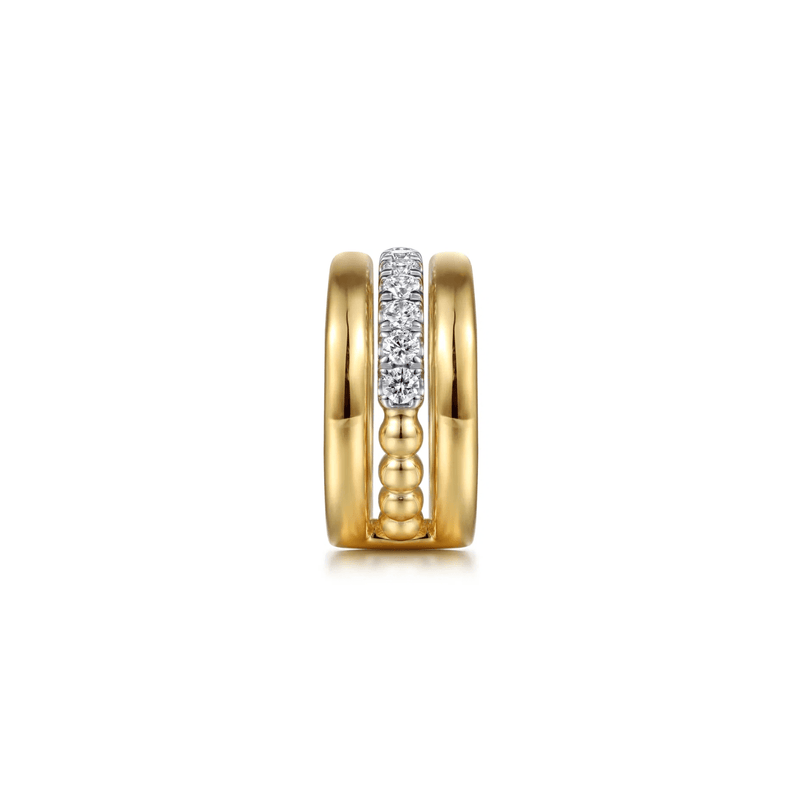 Gabriel & Co. Gold Bujukan and Diamond Easy Stackable Ring-Gabriel & Co. Gold Bujukan and Diamond Easy Stackable Ring LR52905M45JJ