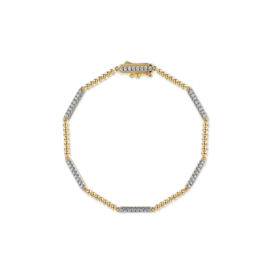 Gabriel & Co. Gold Bujukan Diamond Tennis Bracelet TB4724Y45JJ