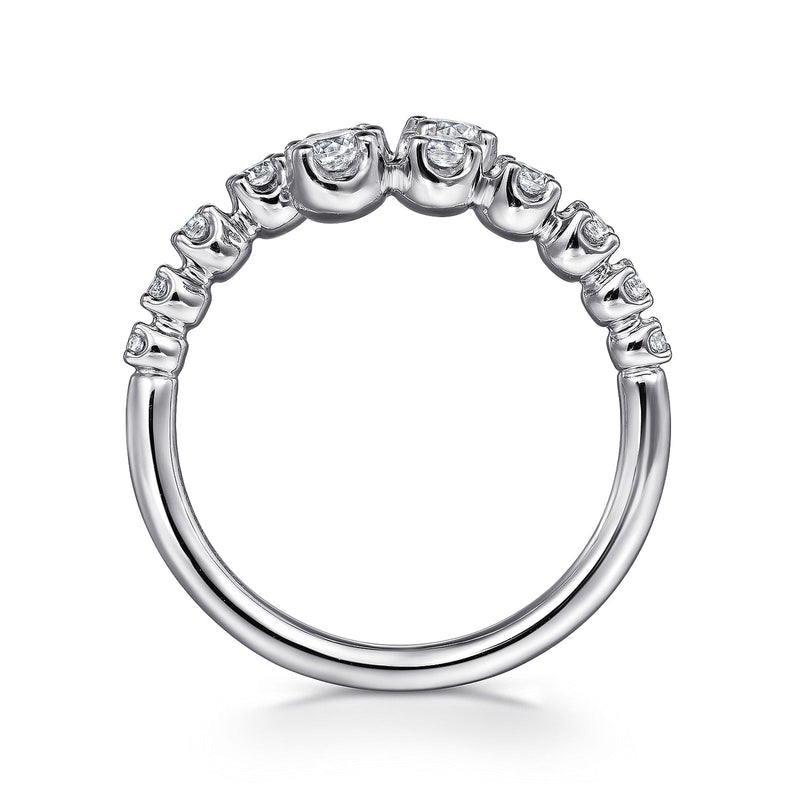 Gabriel & Co. Gold Diamond Bypass Ring-Gabriel & Co. Gold Diamond Bypass Ring - LR52422W45JJ