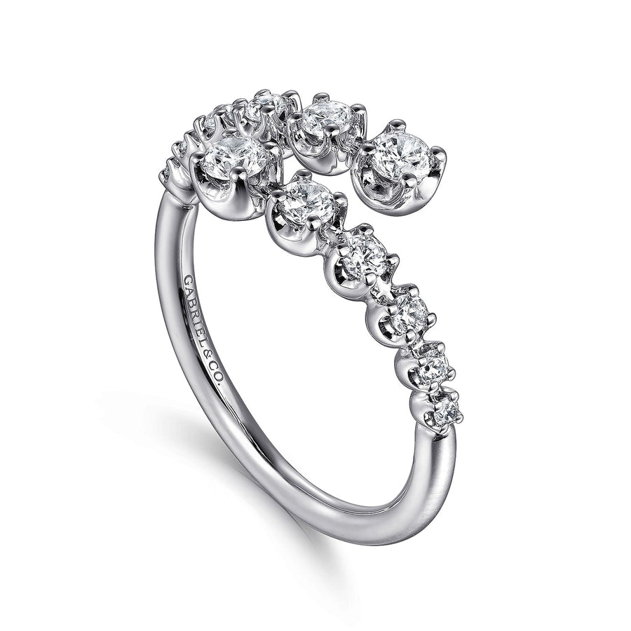 Gabriel & Co. Gold Diamond Bypass Ring - LR52422W45JJ