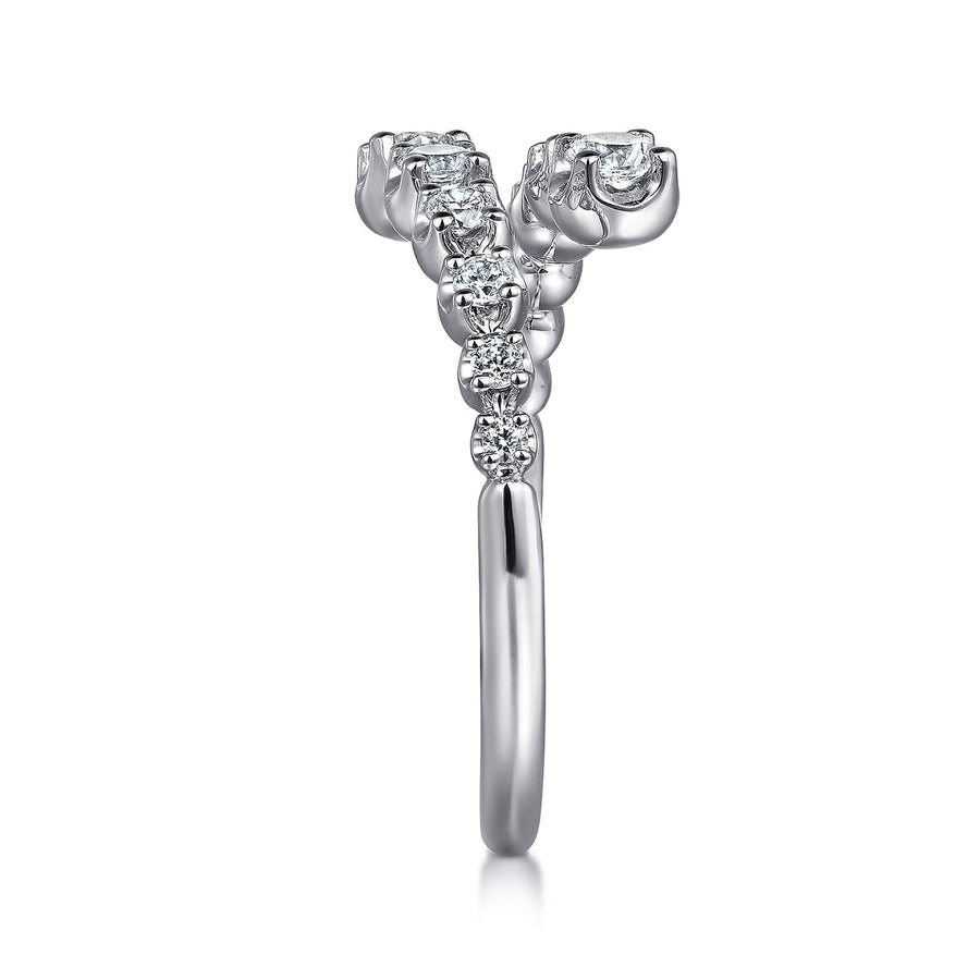 Gabriel & Co. Gold Diamond Bypass Ring - LR52422W45JJ