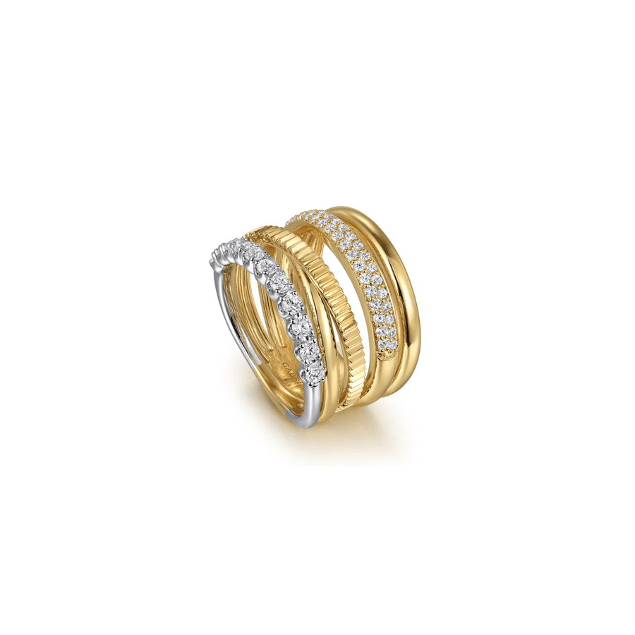 Gabriel & Co. Gold Diamond Easy Stackable Ladies Ring LR52585M45JJ