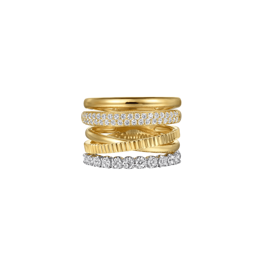 Gabriel & Co. Gold Diamond Easy Stackable Ladies Ring LR52585M45JJ