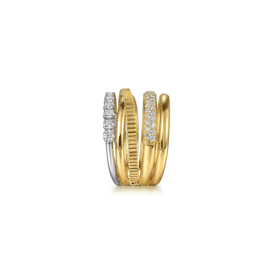 Gabriel & Co. Gold Diamond Easy Stackable Ladies Ring LR52585M45JJ