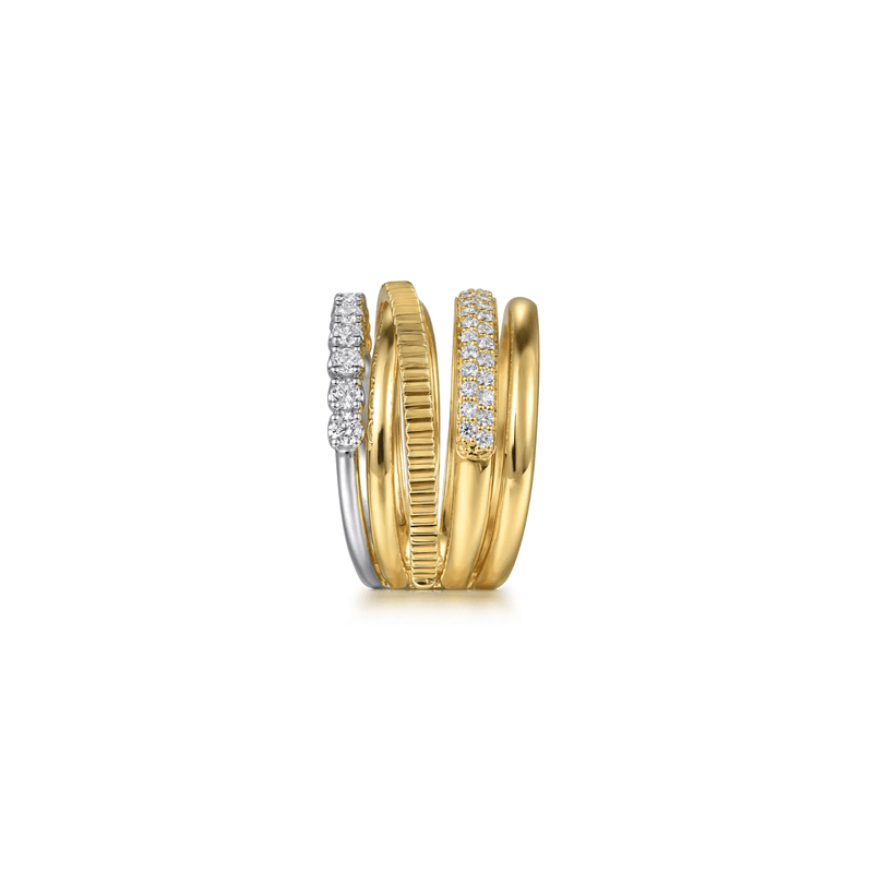 Gabriel & Co. Gold Diamond Easy Stackable Ladies Ring-Gabriel & Co. Gold Diamond Easy Stackable Ladies Ring LR52585M45JJ