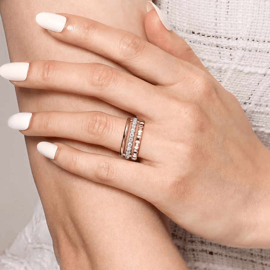 Gabriel & Co. Gold Diamond Easy Stackable Ring LR52813M45JJ