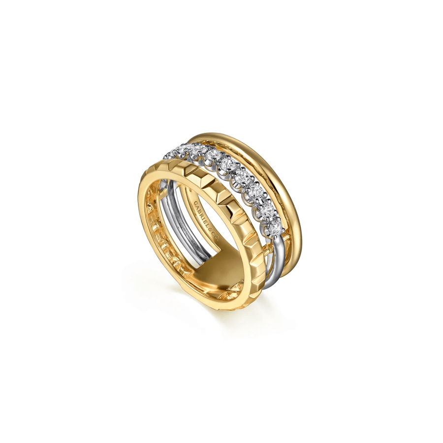 Gabriel & Co. Gold Diamond Easy Stackable Ring LR52813M45JJ