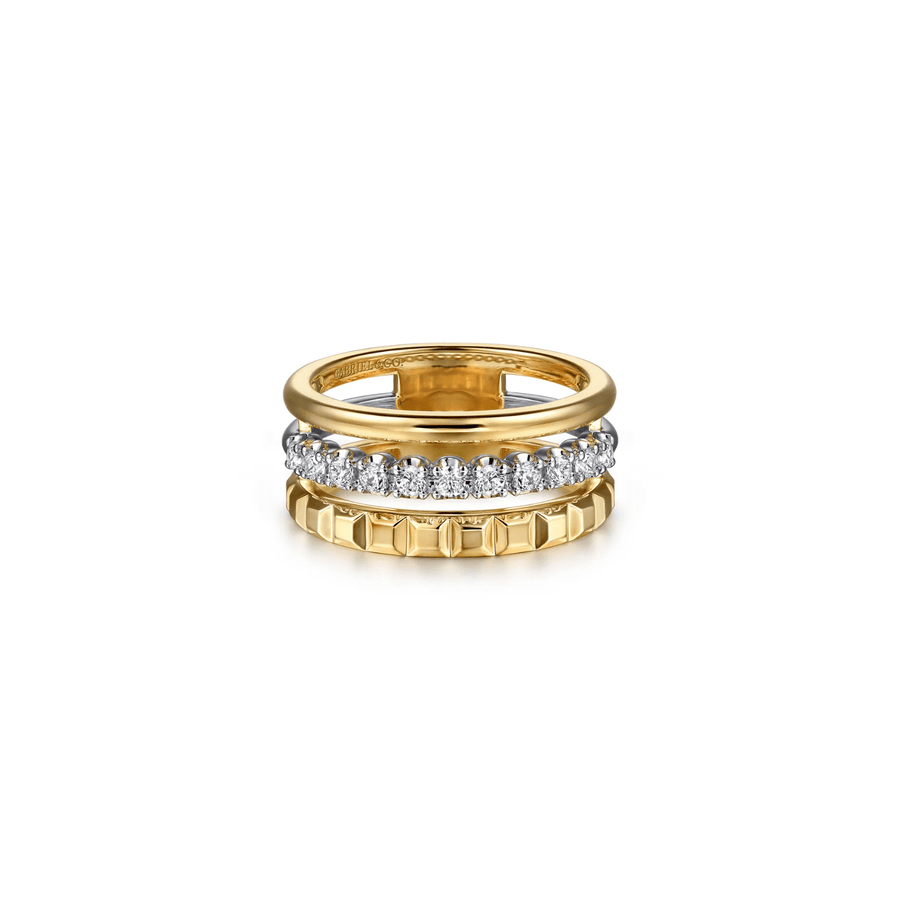 Gabriel & Co. Gold Diamond Easy Stackable Ring LR52813M45JJ