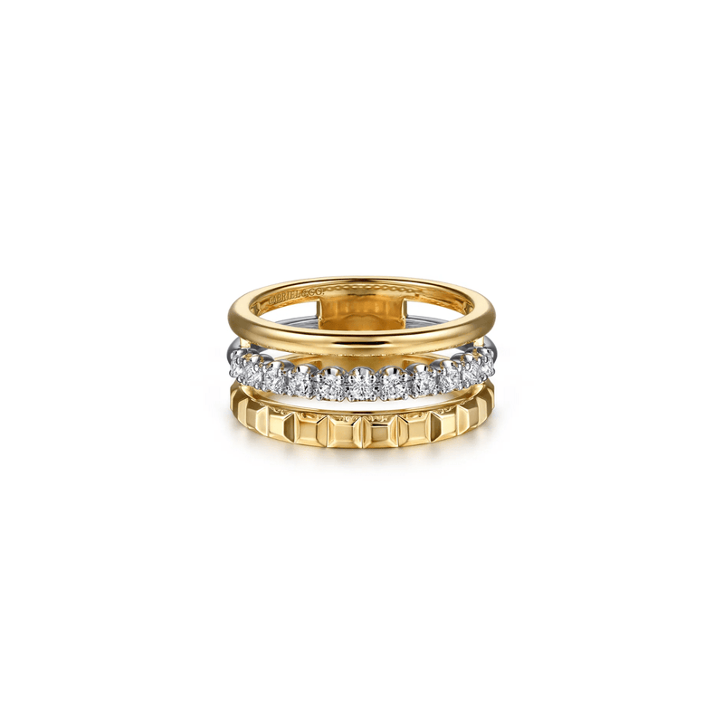 Gabriel & Co. Gold Diamond Easy Stackable Ring-Gabriel & Co. Gold Diamond Easy Stackable Ring LR52813M45JJ
