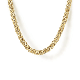 Gabriel & Co. Gold Hollow Men's Wheat Chain Necklace-Gabriel & Co. Gold Hollow Men's Wheat Chain Necklace NKM7011-22Y4JJJ