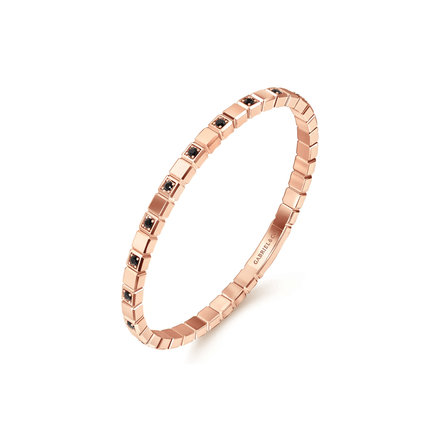 Gabriel & Co. Gold Mens Bangle with Black Diamonds BGM2238-75K4JBD