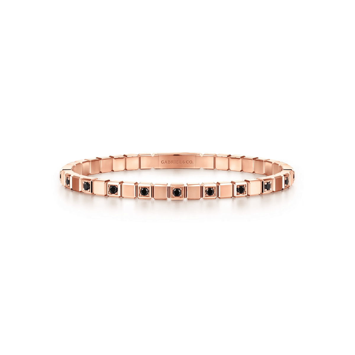 Gabriel & Co. Gold Mens Bangle with Black Diamonds BGM2238-75K4JBD