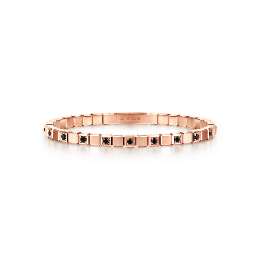 Gabriel & Co. Gold Mens Bangle with Black Diamonds BGM2238-75K4JBD