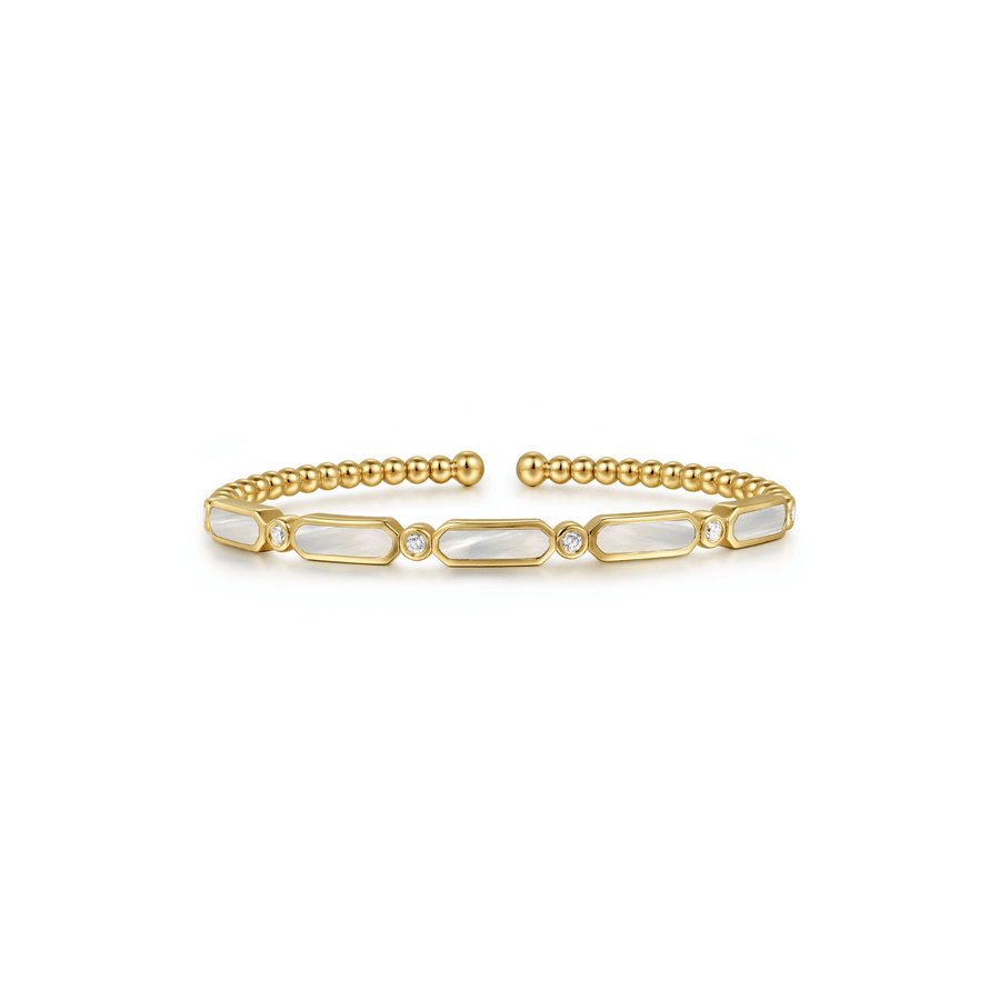 Gabriel & Co. Gold Mother-of-Pearl Diamond Bracelet BG4940-55Y45WM