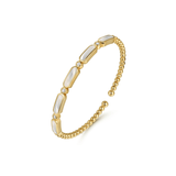 Gabriel & Co. Gold Mother-of-Pearl Diamond Bracelet-Gabriel & Co. Gold Mother-of-Pearl Diamond Bracelet BG4940-55Y45WM