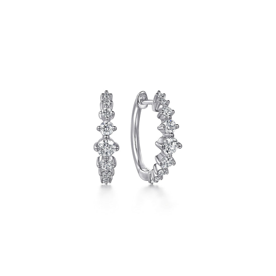 Gabriel & Co. Graduating Diamond Huggie Earrings - EG15131W45JJ