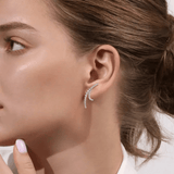 Gabriel & Co. Graduating Diamond Spike J Hoop Stud Earrings-Gabriel & Co. Graduating Diamond Spike J Hoop Stud Earrings - EG15358W45JJ