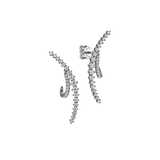 Gabriel & Co. Graduating Diamond Spike J Hoop Stud Earrings-Gabriel & Co. Graduating Diamond Spike J Hoop Stud Earrings - EG15358W45JJ