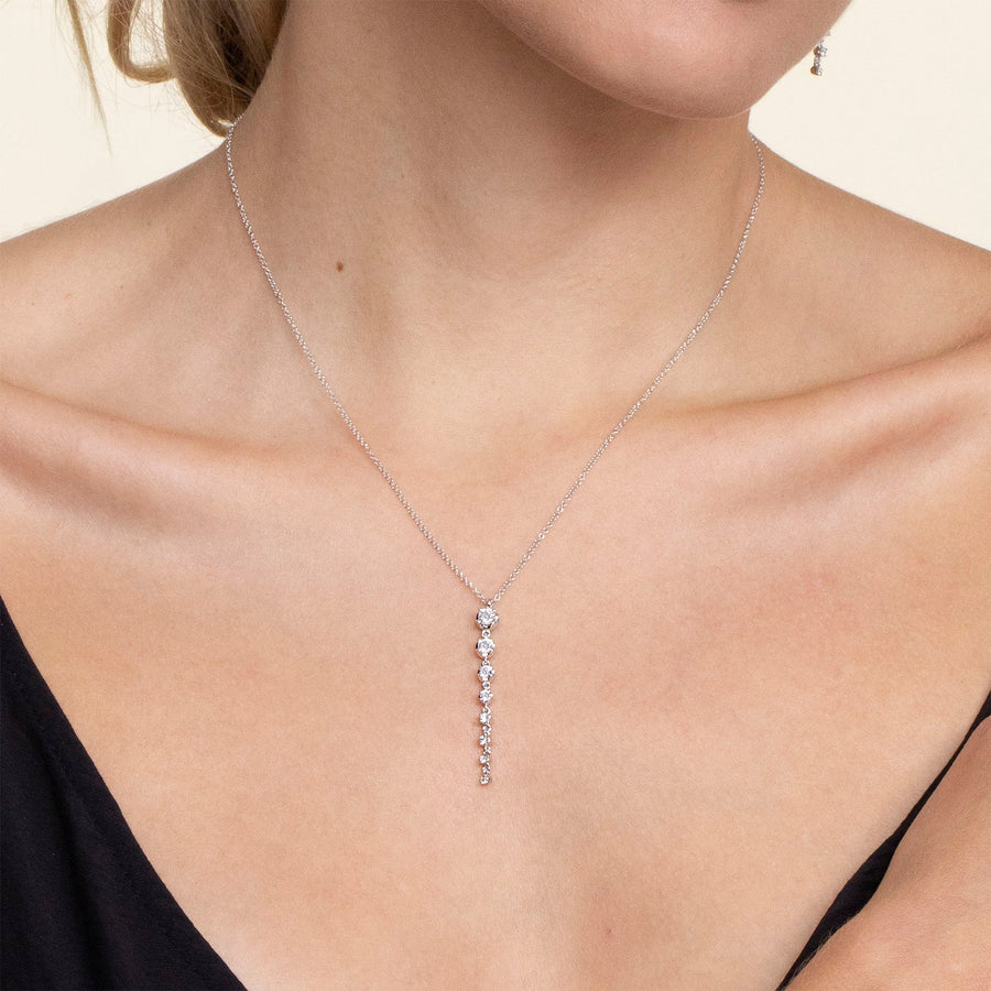 Gabriel & Co. Graduating Vertical Diamond Bar Necklace - NK7579W45JJ