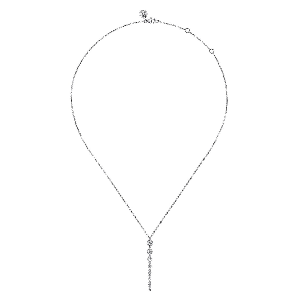Gabriel & Co. Graduating Vertical Diamond Bar Necklace - NK7579W45JJ