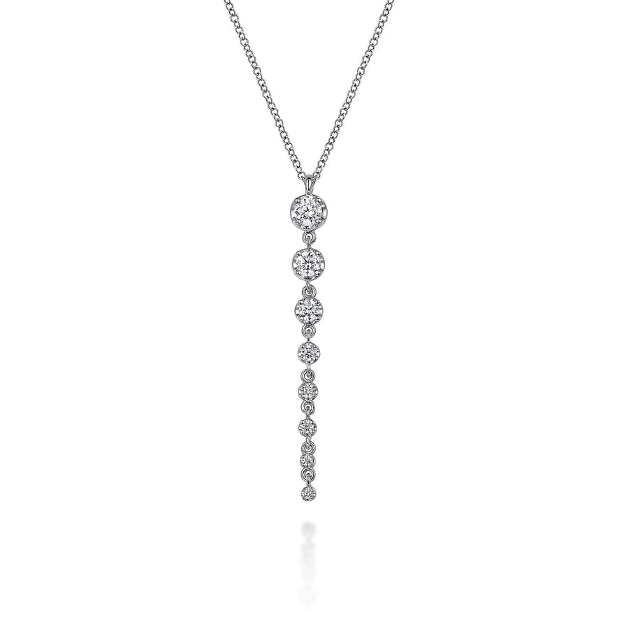 Gabriel & Co. Graduating Vertical Diamond Bar Necklace - NK7579W45JJ