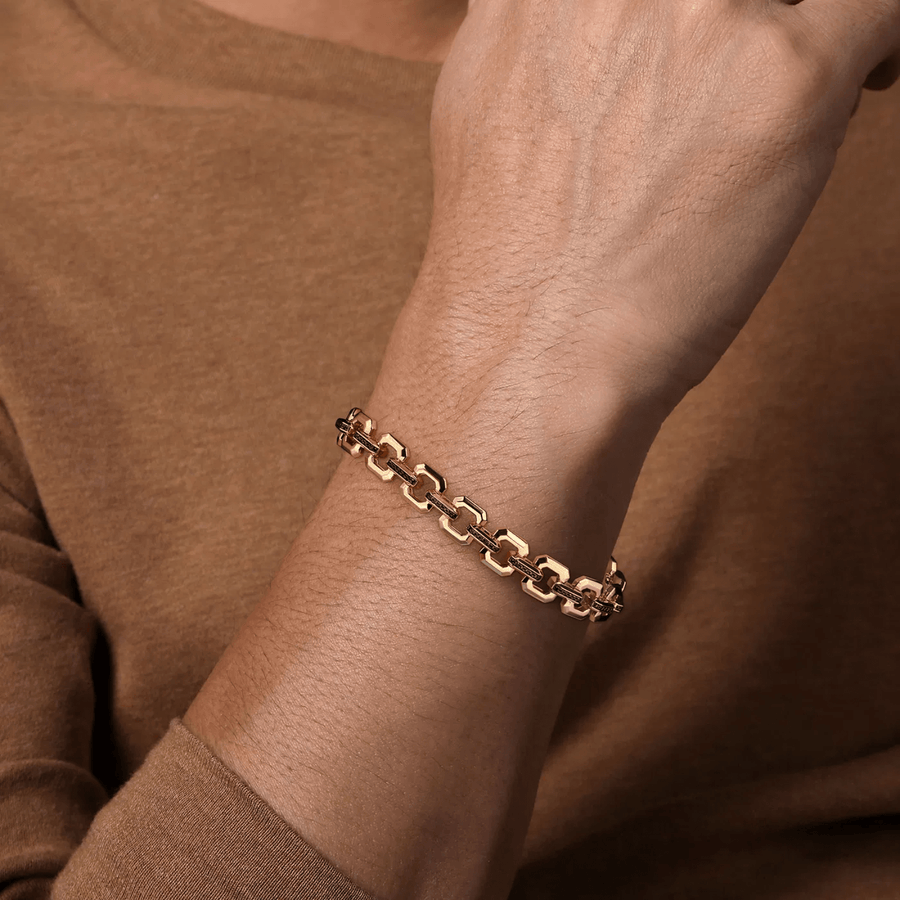 Gabriel & Co. Link Chain Bracelet with Black Spinel Connectors TBM4825-8Y4JBD
