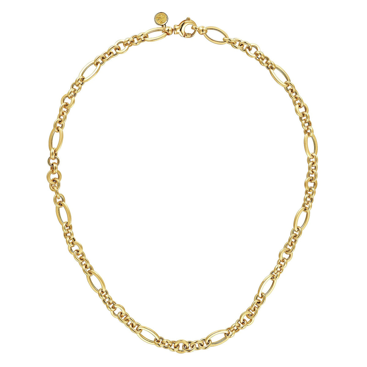 Gabriel & Co. Link Chain Necklace with Oval Stations - NK7144-17Y4JJJ