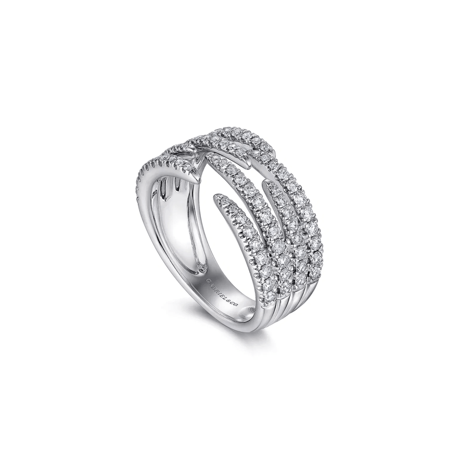Gabriel & Co. Open Wide Band Pave Diamond Ring - LR51301W45JJ