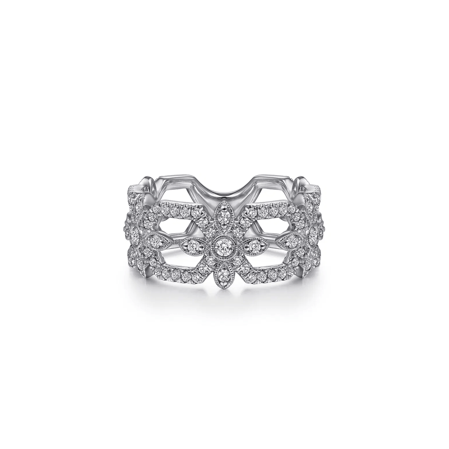 Gabriel & Co. Openwork Hexagonal Diamond Ring - LR51494W45JJ