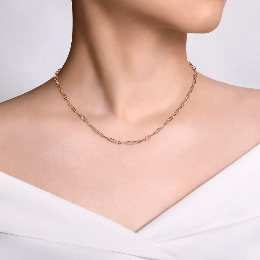 Gabriel & Co. Paper Clip Chain Necklace - NK6769H - 17Y4JJJ