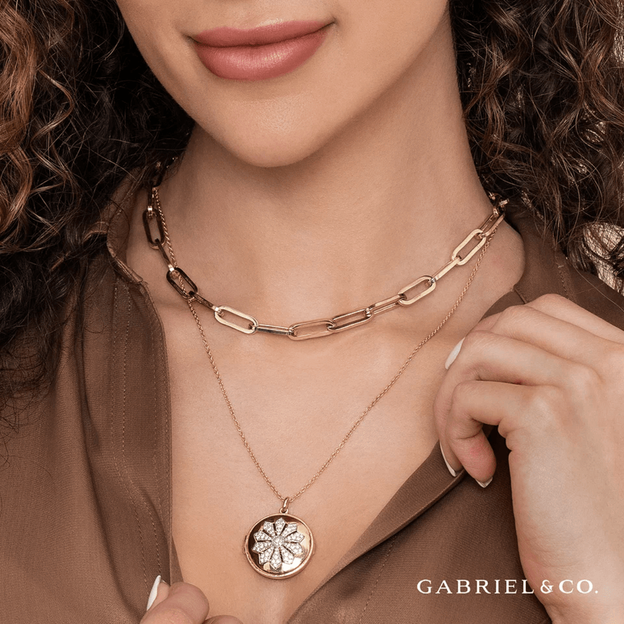 Gabriel & Co. Paper Clip Chain Necklace - NK6820H - 17Y4JJJ
