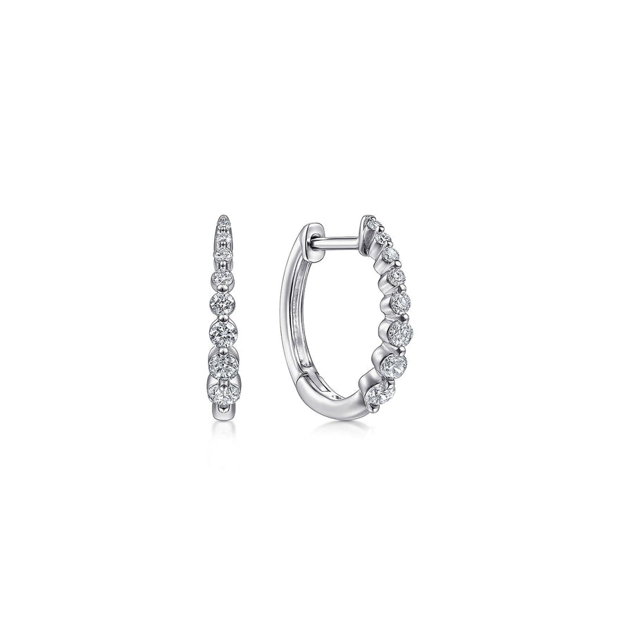 Gabriel & Co. Round Diamond Classic Huggie Earrings - EG13835W45JJ